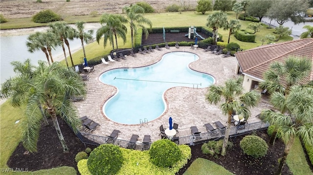 view of pool with a patio area