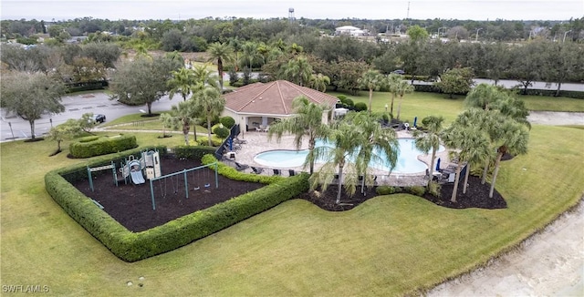 birds eye view of property