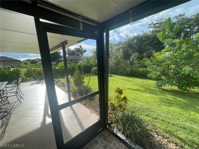 view of sunroom