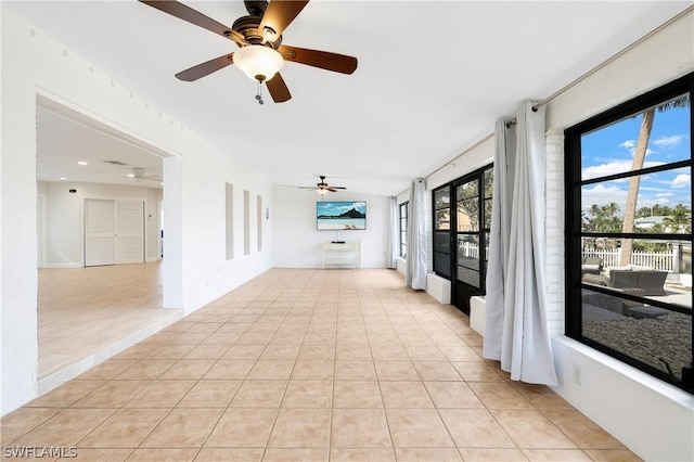 interior space with light tile patterned flooring