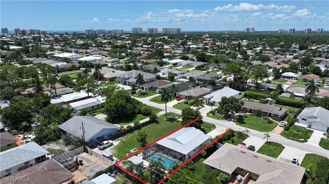 birds eye view of property