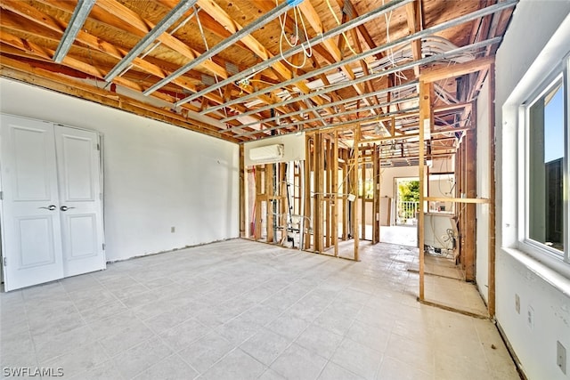 interior space featuring light tile patterned flooring