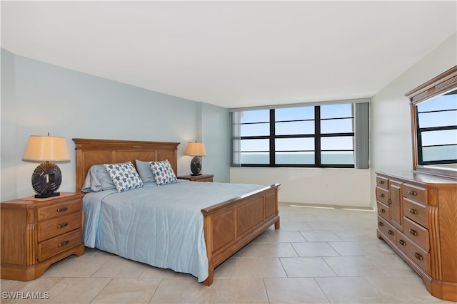 view of tiled bedroom