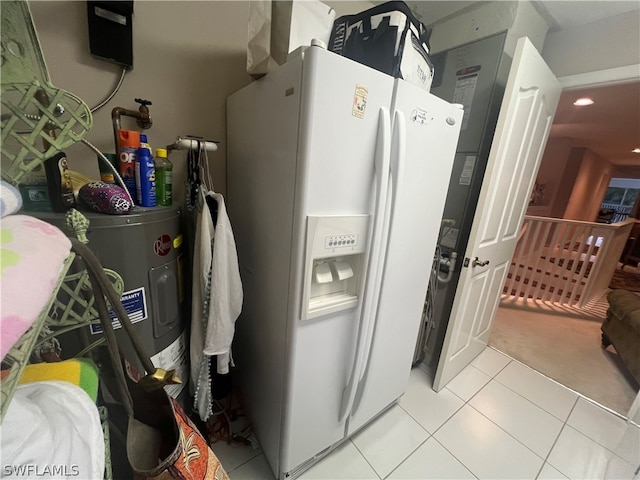 utility room with water heater