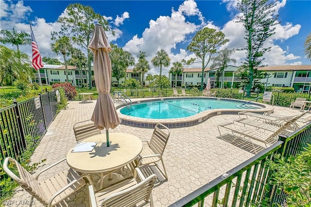 view of pool with a patio