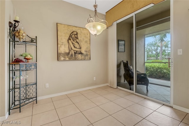 interior space featuring tile patterned floors