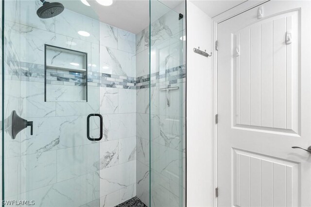 bathroom with walk in shower