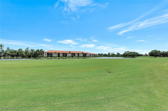 view of community featuring a water view