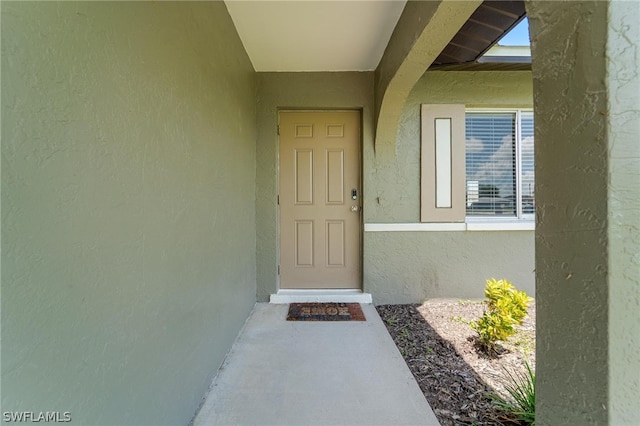 view of doorway to property