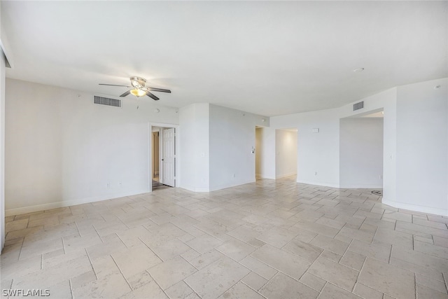 empty room with ceiling fan