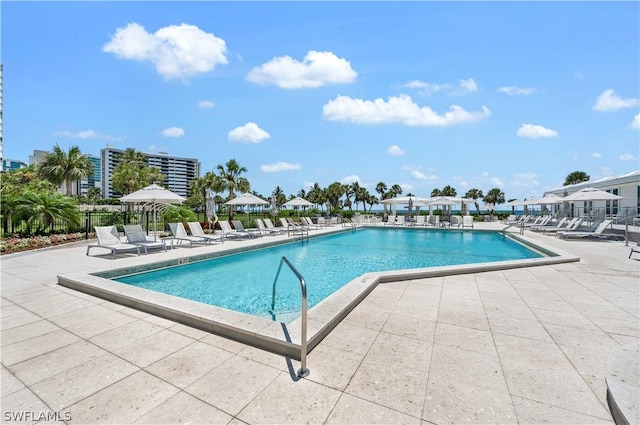 community pool featuring a patio