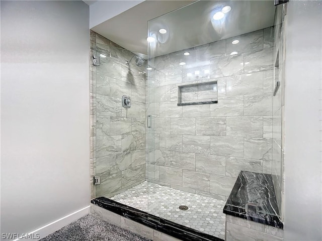 bathroom with walk in shower