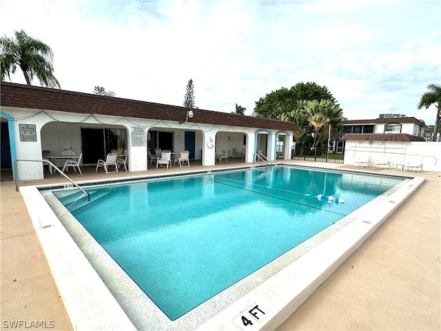 view of pool with a patio