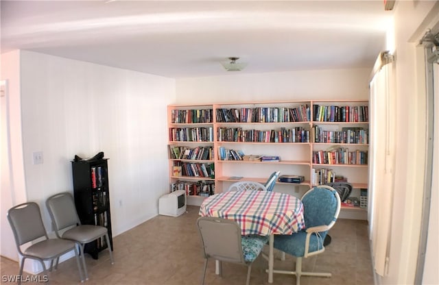 interior space featuring light tile patterned floors