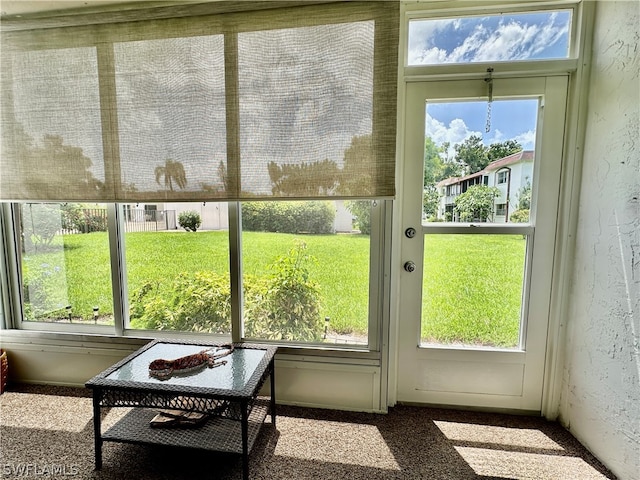 view of sunroom / solarium