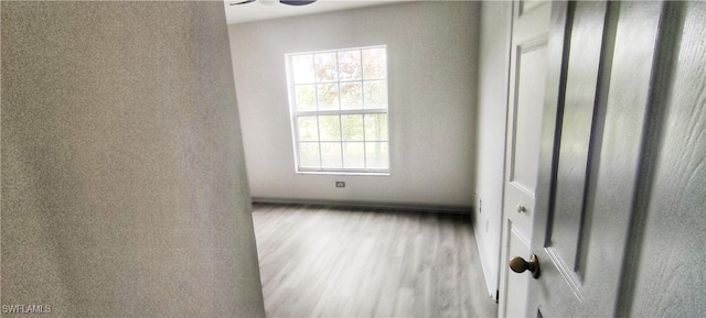 empty room featuring light hardwood / wood-style flooring