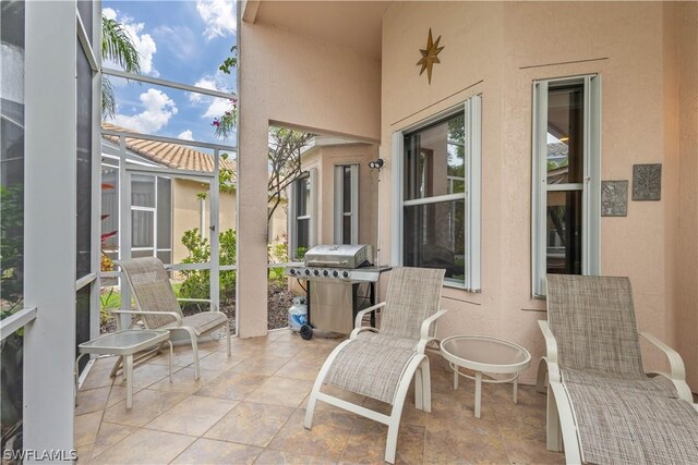 view of sunroom