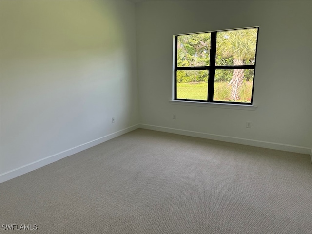 spare room with light colored carpet