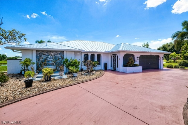 ranch-style house with a garage