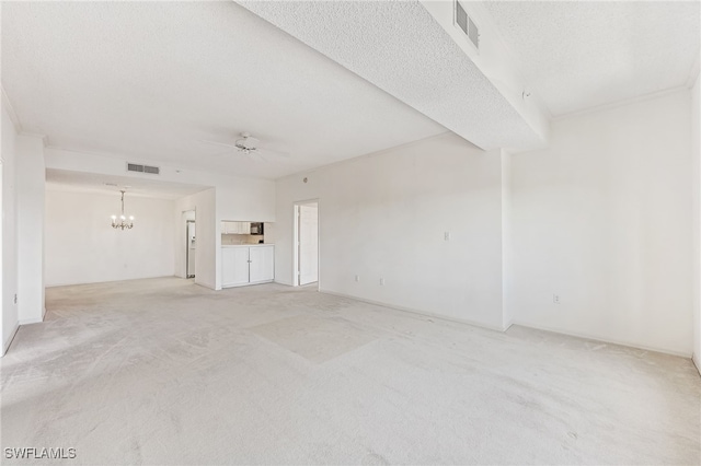 900 Arbor Lake Dr Unit 9-501, Naples, FL 34110 - unfurnished room with a chandelier, light colored carpet, and ceiling fan