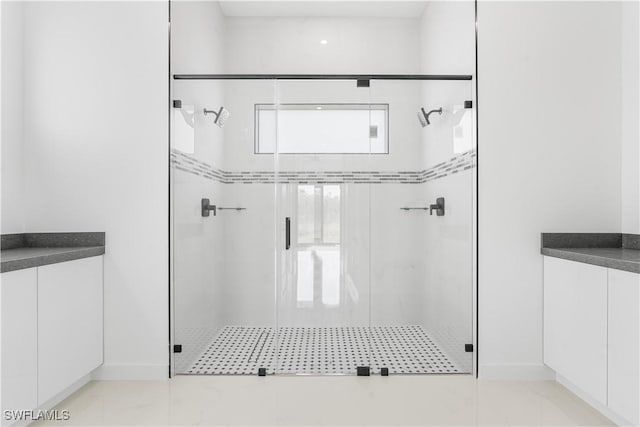 bathroom with walk in shower