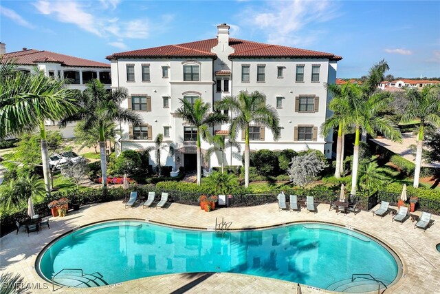 view of pool with a patio area