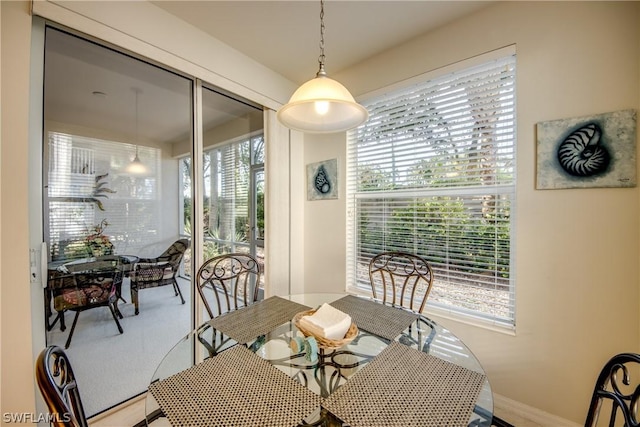 view of dining space