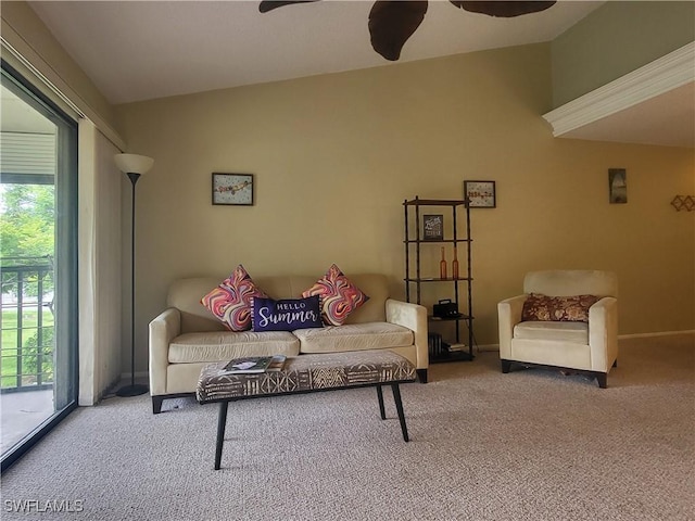 view of carpeted living room