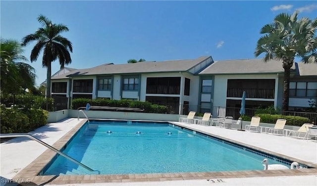 view of pool with a patio area