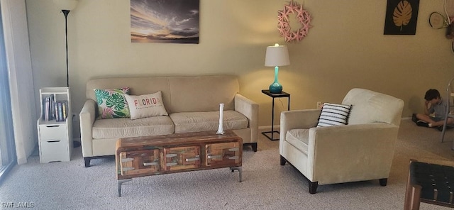 view of carpeted living room