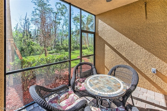 view of sunroom