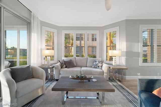 sunroom / solarium featuring plenty of natural light