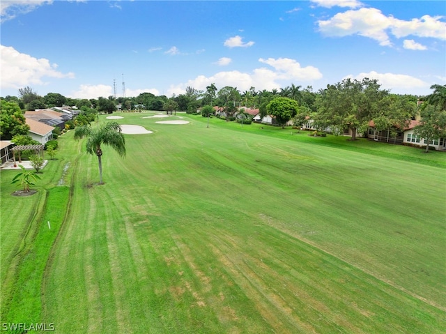 view of community featuring a lawn