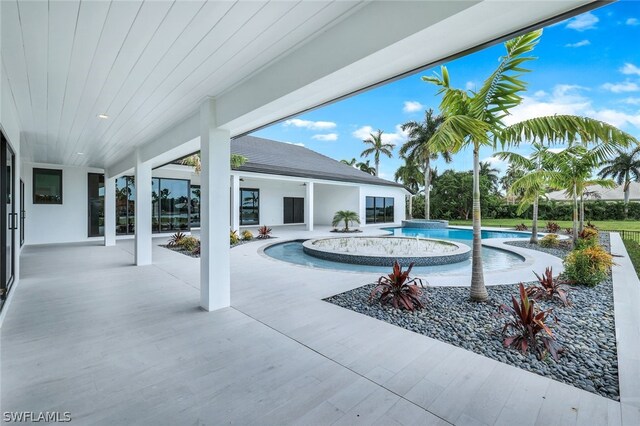 view of pool with a patio