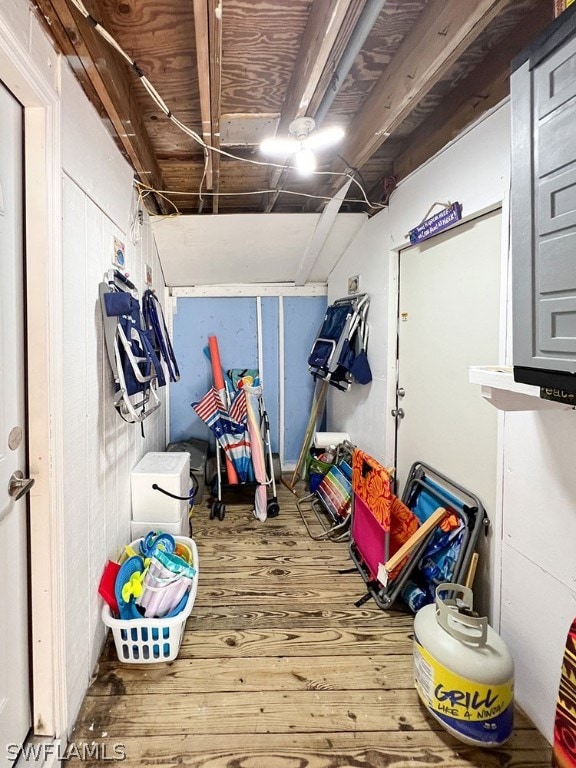 interior space featuring hardwood / wood-style flooring