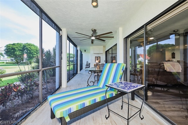 16580 Waters Edge Ct Unit 102, Fort Myers, FL 33908 - sunroom / solarium featuring ceiling fan