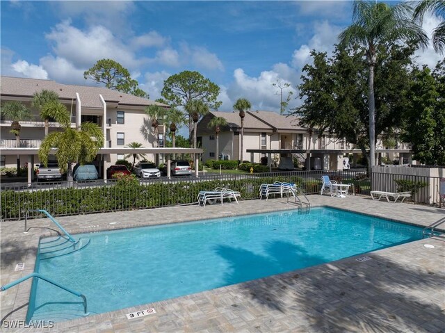 view of pool with a patio area