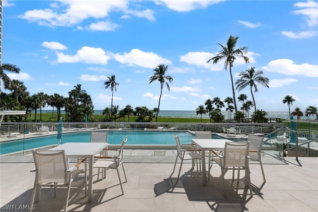 view of pool with a patio area