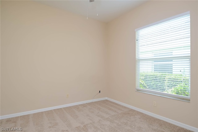 unfurnished room with carpet flooring