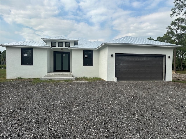 view of front facade with a garage