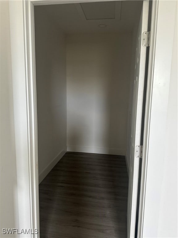 interior space featuring dark hardwood / wood-style floors