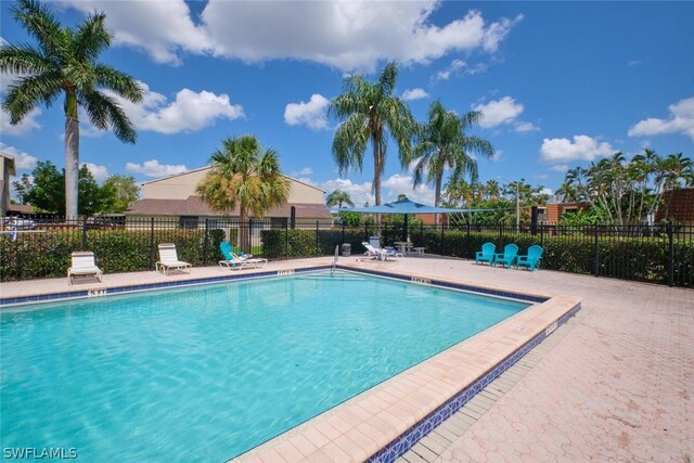 view of pool with a patio