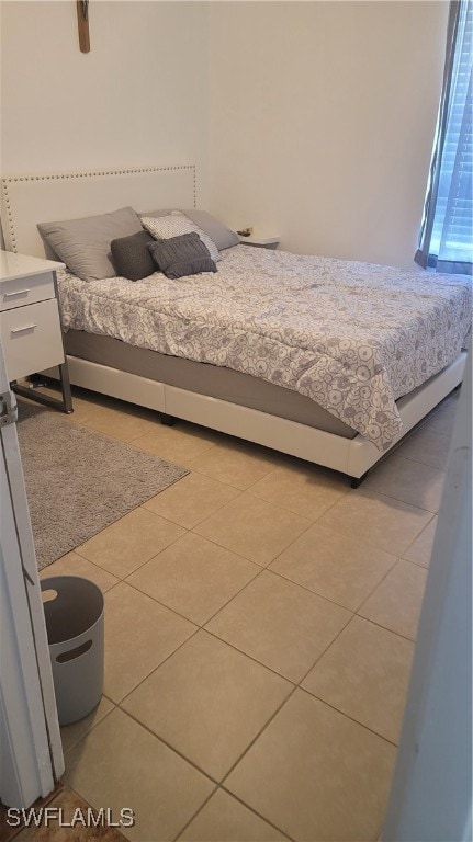 view of tiled bedroom