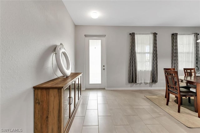 entryway with plenty of natural light and baseboards