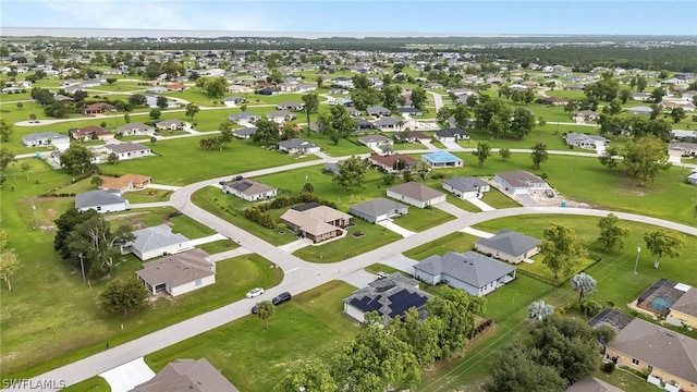 bird's eye view with a residential view