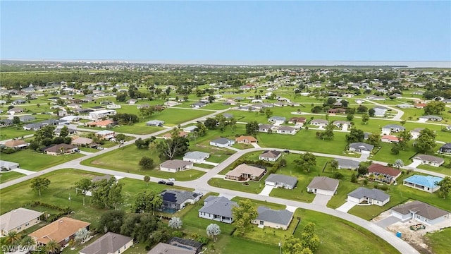 bird's eye view with a residential view