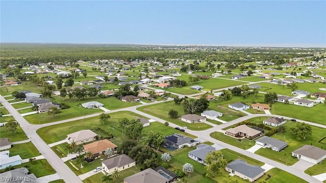 aerial view with a residential view