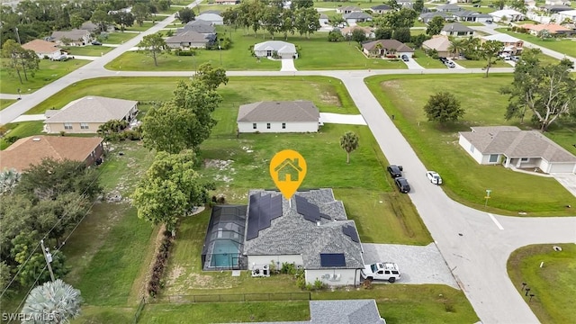 drone / aerial view featuring a residential view