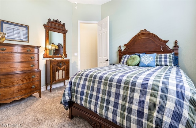 view of carpeted bedroom