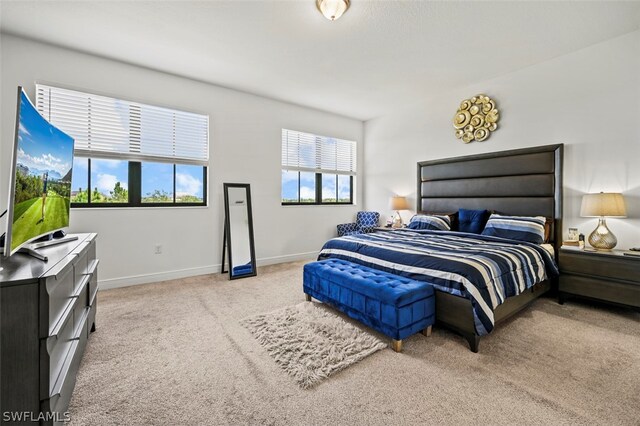 view of carpeted bedroom